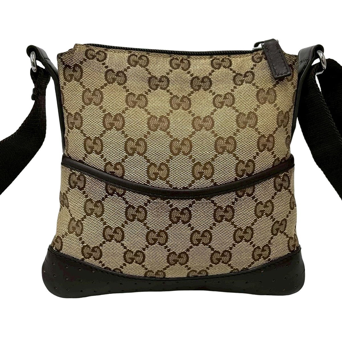 Gucci Small GG Canvas Perforated Crossbody
