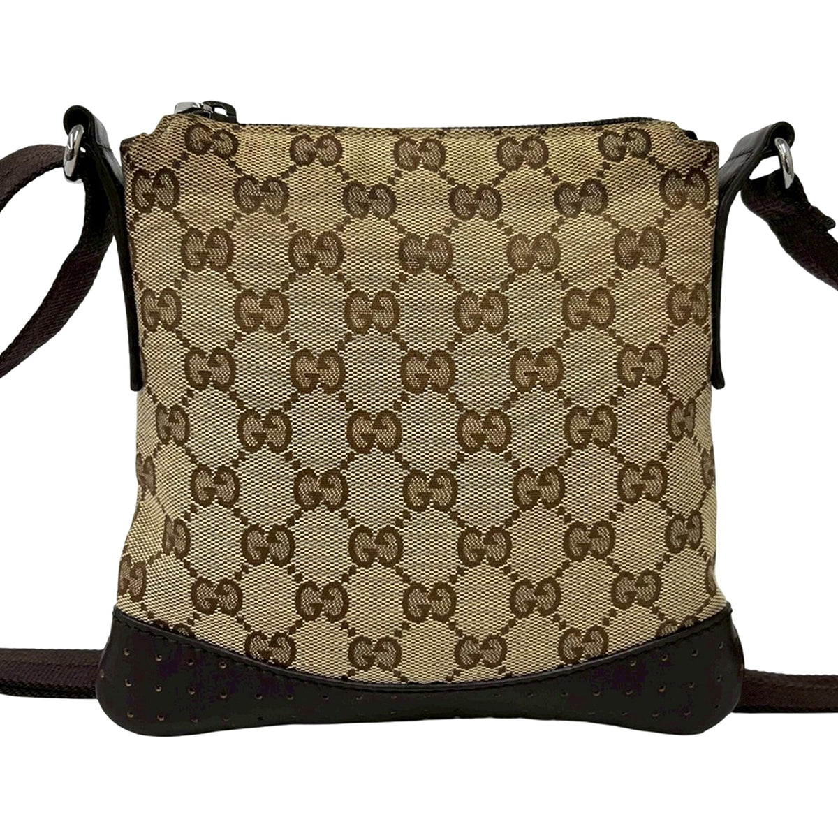 Gucci Small GG Canvas Perforated Crossbody