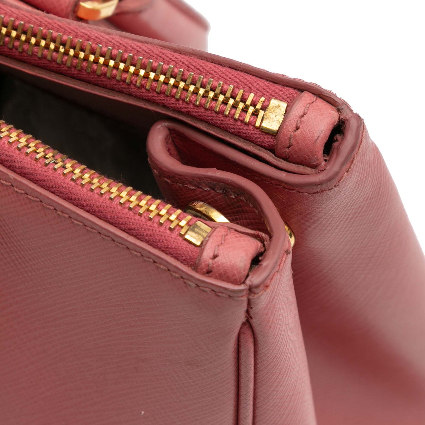 Prada Small Saffiano Lux Galleria Double Zip Satchel