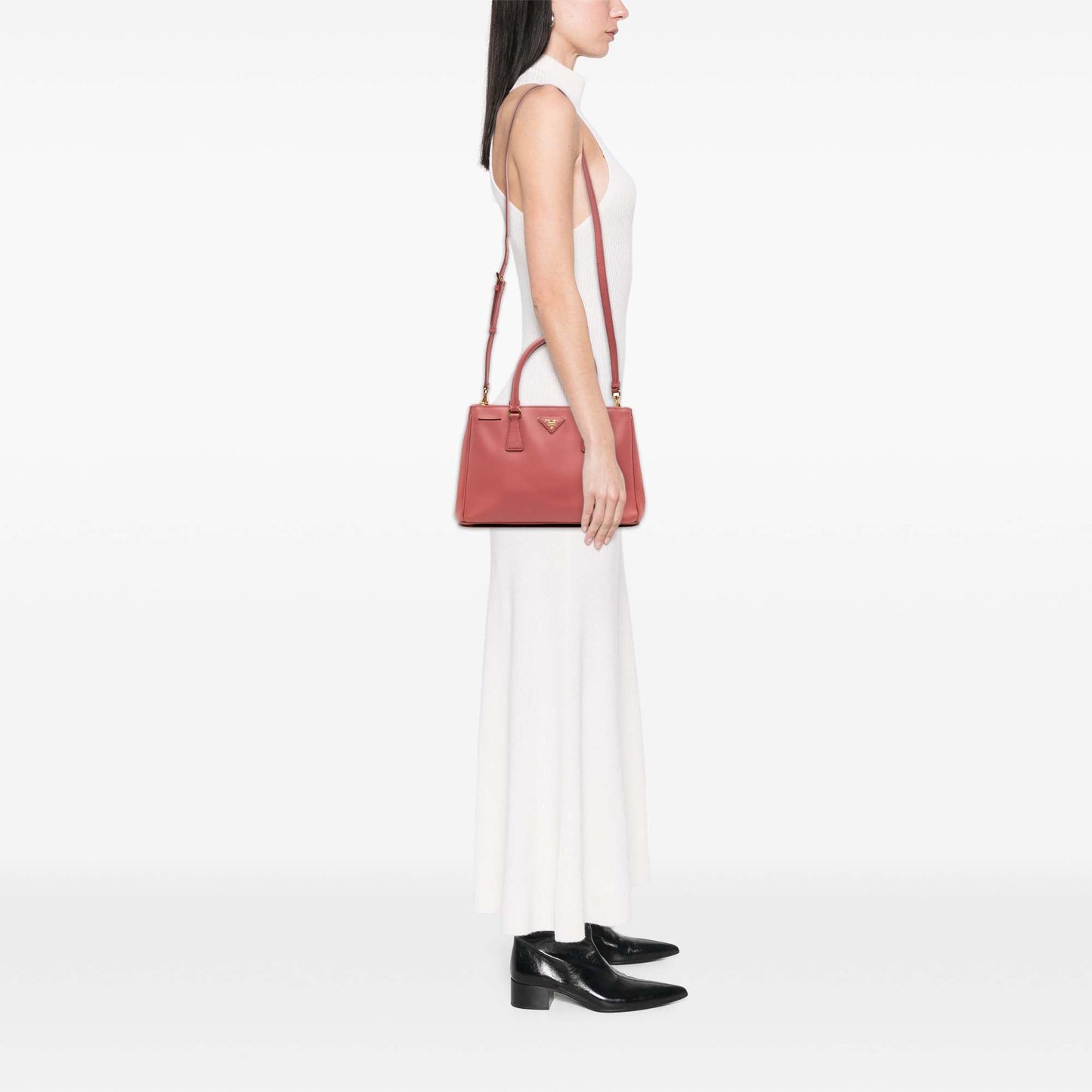 Prada Small Saffiano Lux Galleria Double Zip Satchel