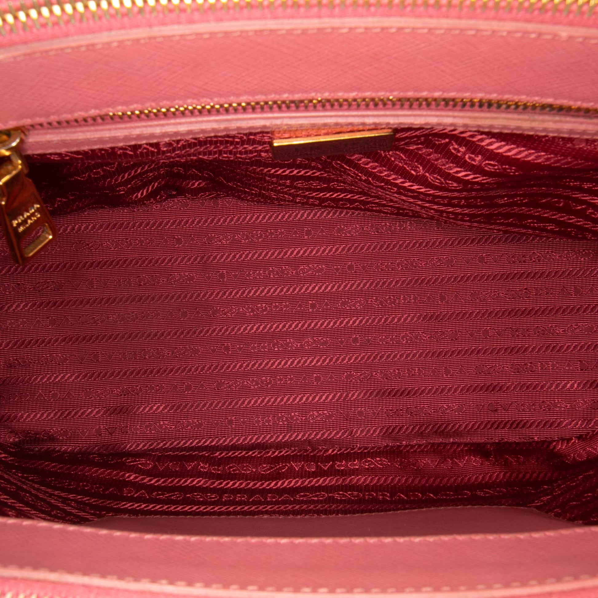 Prada Small Saffiano Lux Galleria Double Zip Satchel