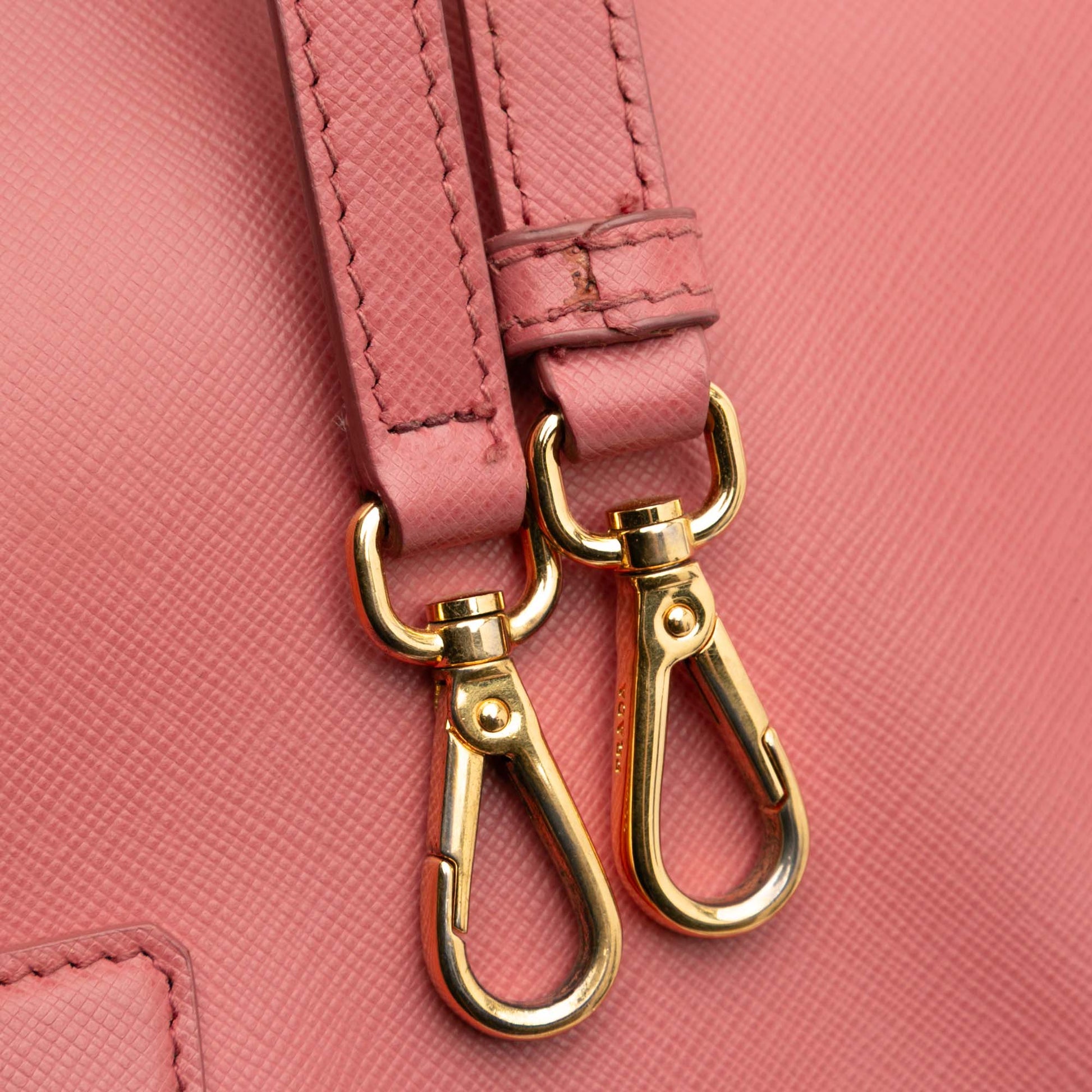 Prada Small Saffiano Lux Galleria Double Zip Satchel