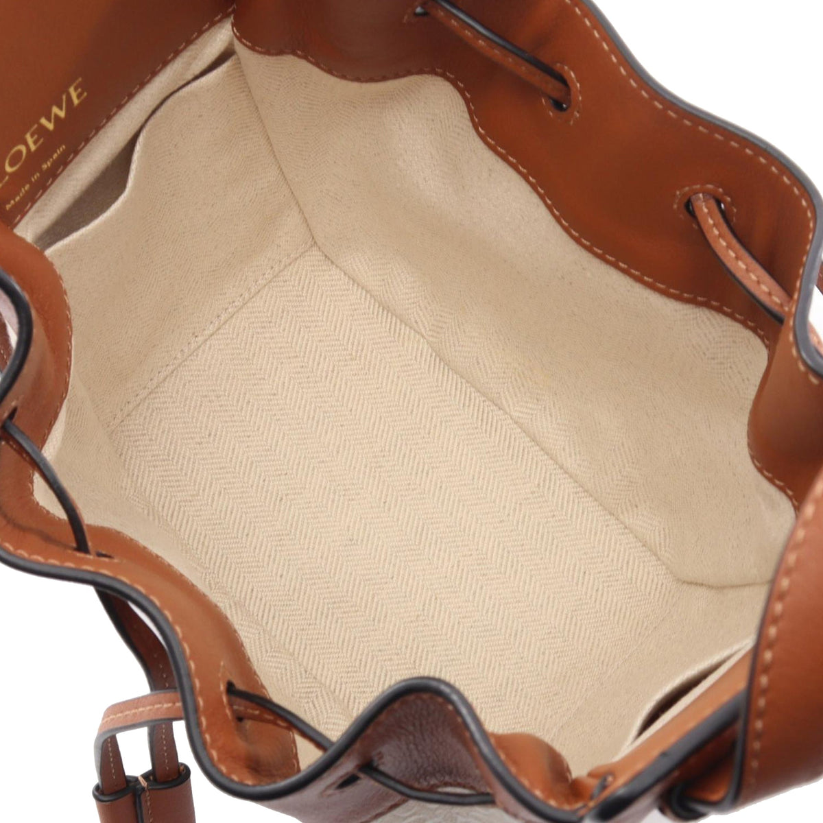 LOEWE Mini Leather and Canvas Hammock Bag