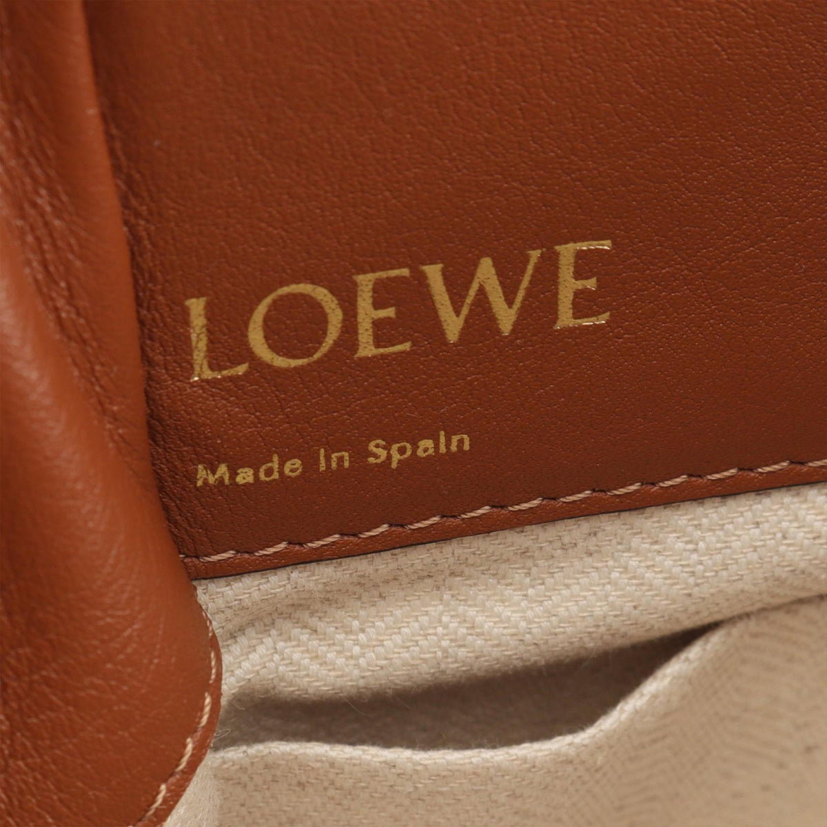 LOEWE Mini Leather and Canvas Hammock Bag