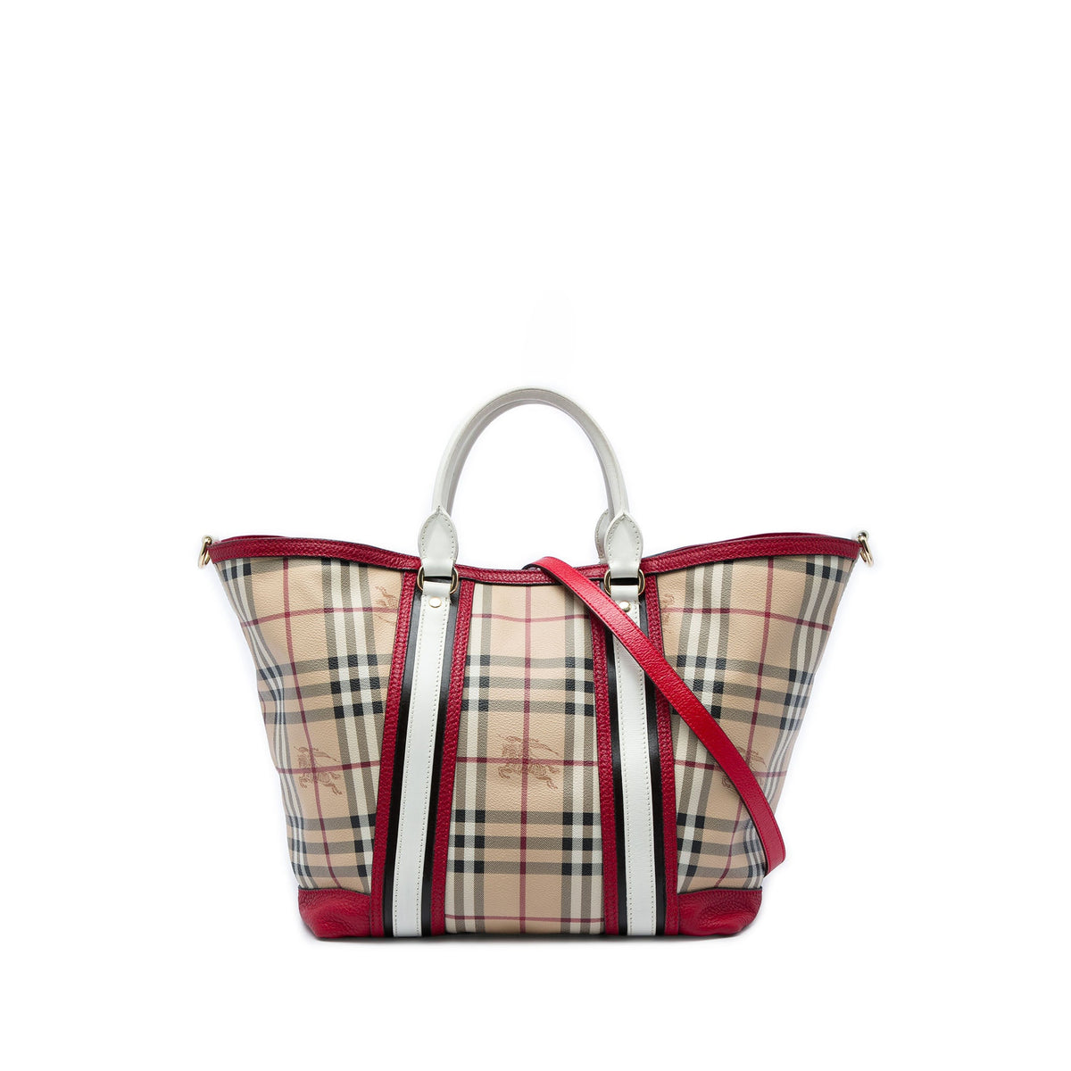 Burberry Medium Haymarket Check Coated Canvas Jameson Tote