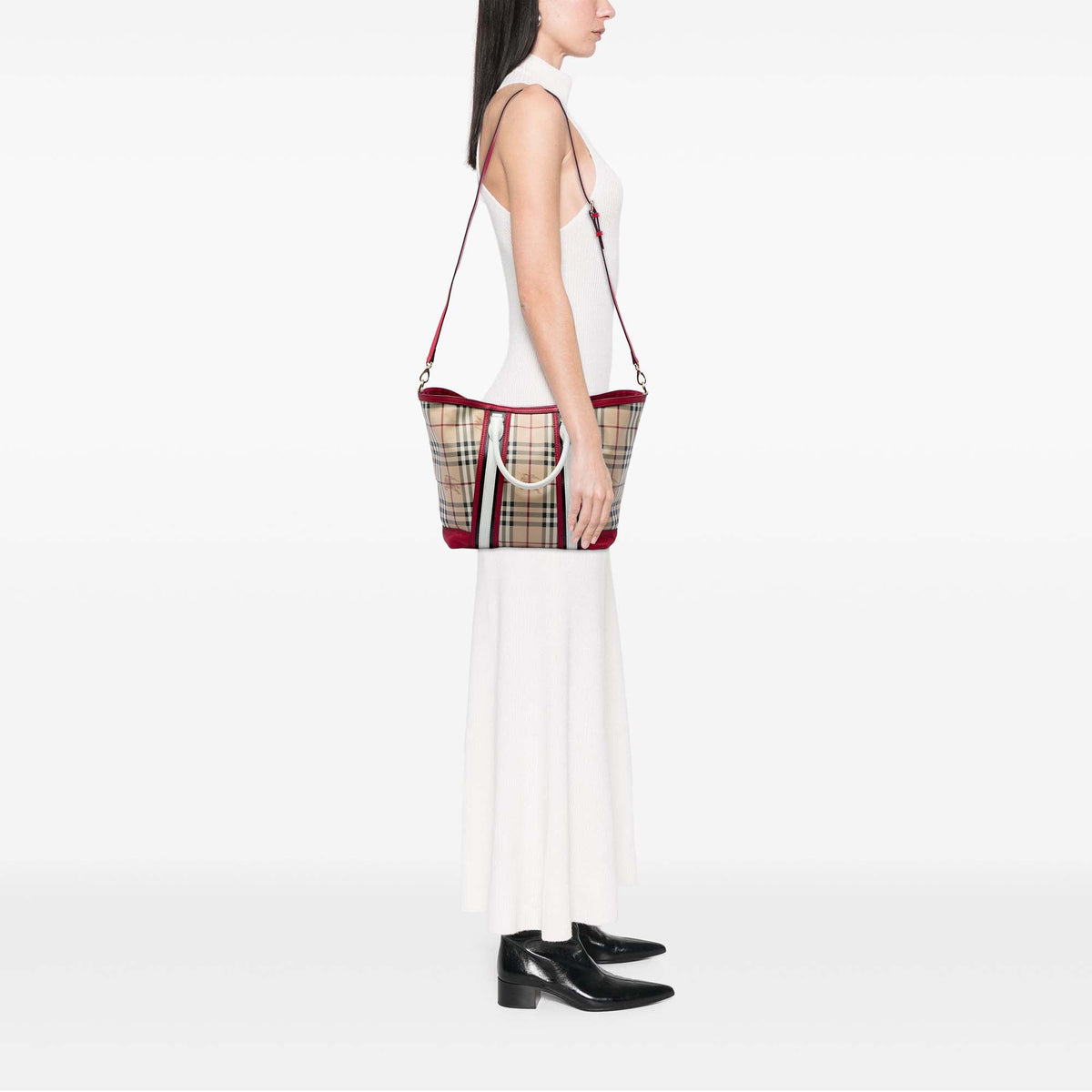 Burberry Medium Haymarket Check Coated Canvas Jameson Tote