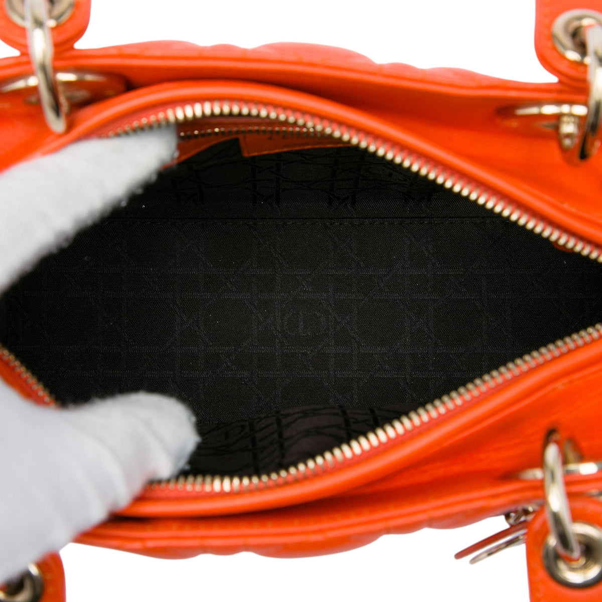 Dior Medium Lambskin Cannage Lady Dior
