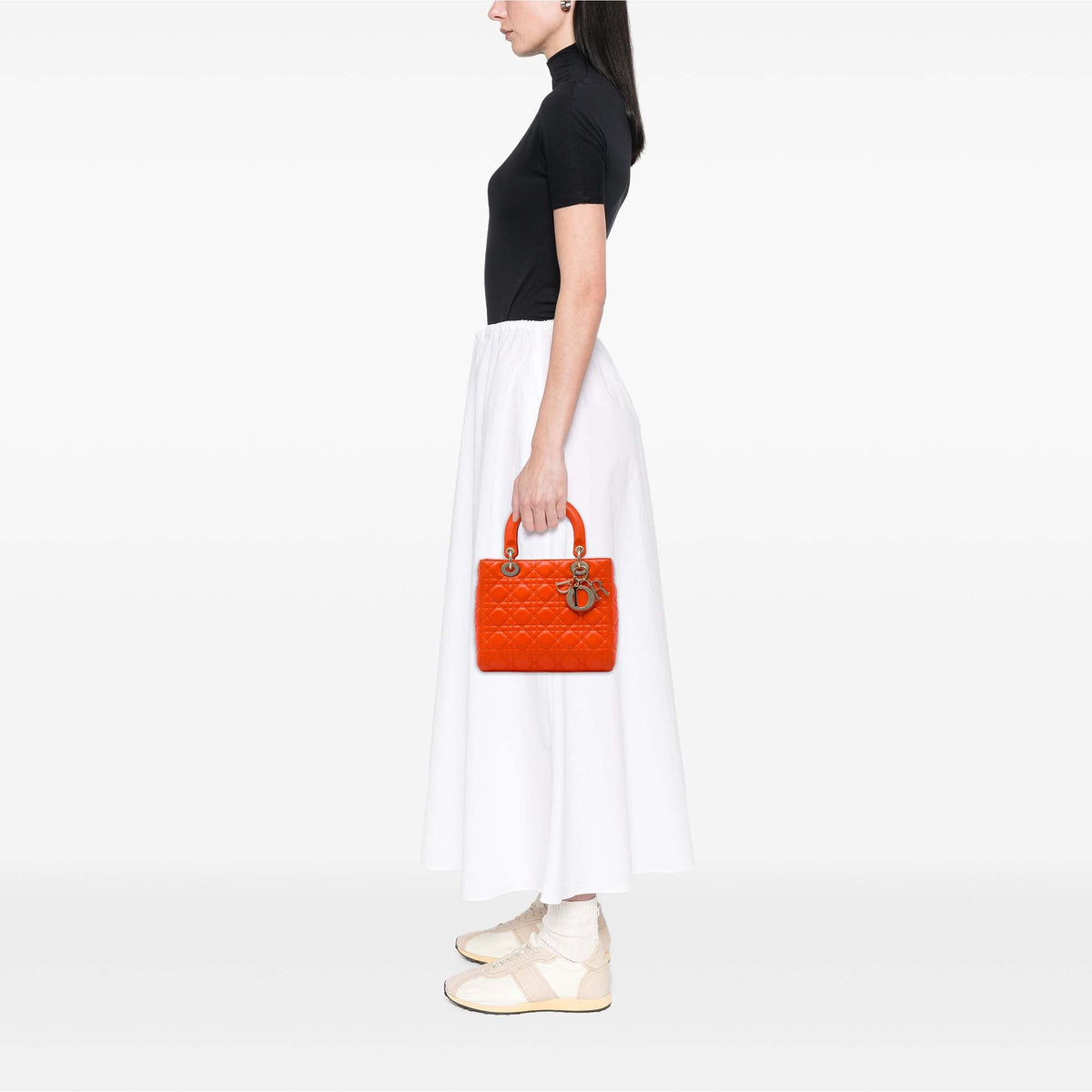 Dior Medium Lambskin Cannage Lady Dior