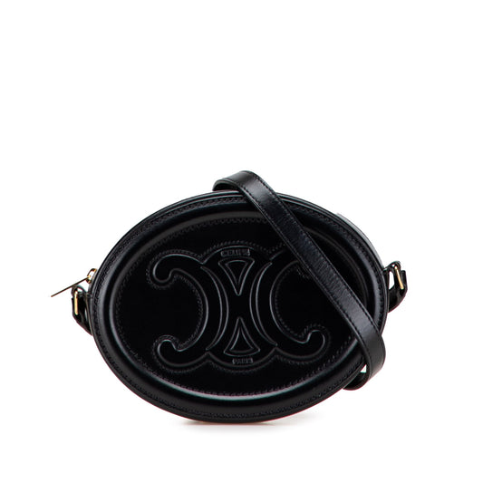 Celine Small Calfskin Cuir Triomphe Oval Crossbody