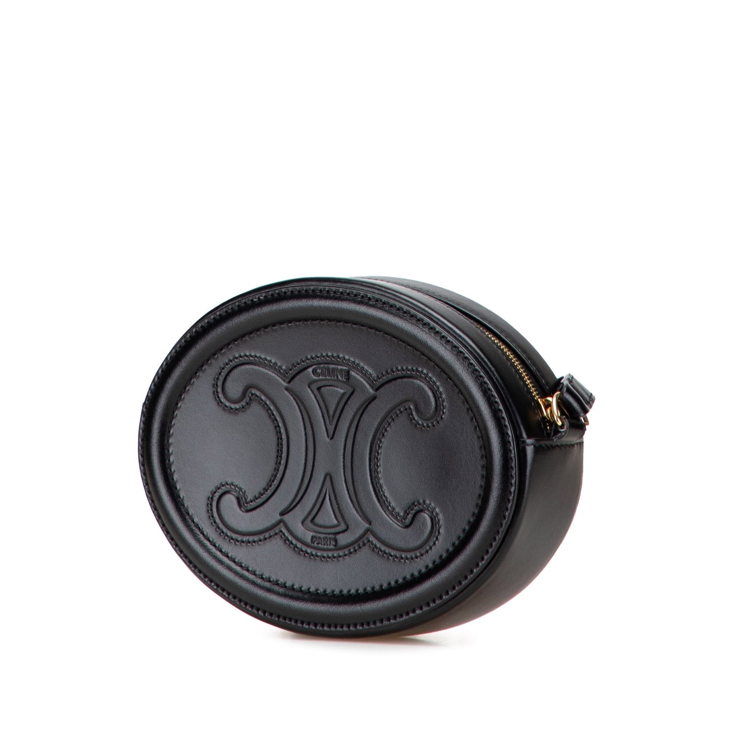 Celine Small Calfskin Cuir Triomphe Oval Crossbody