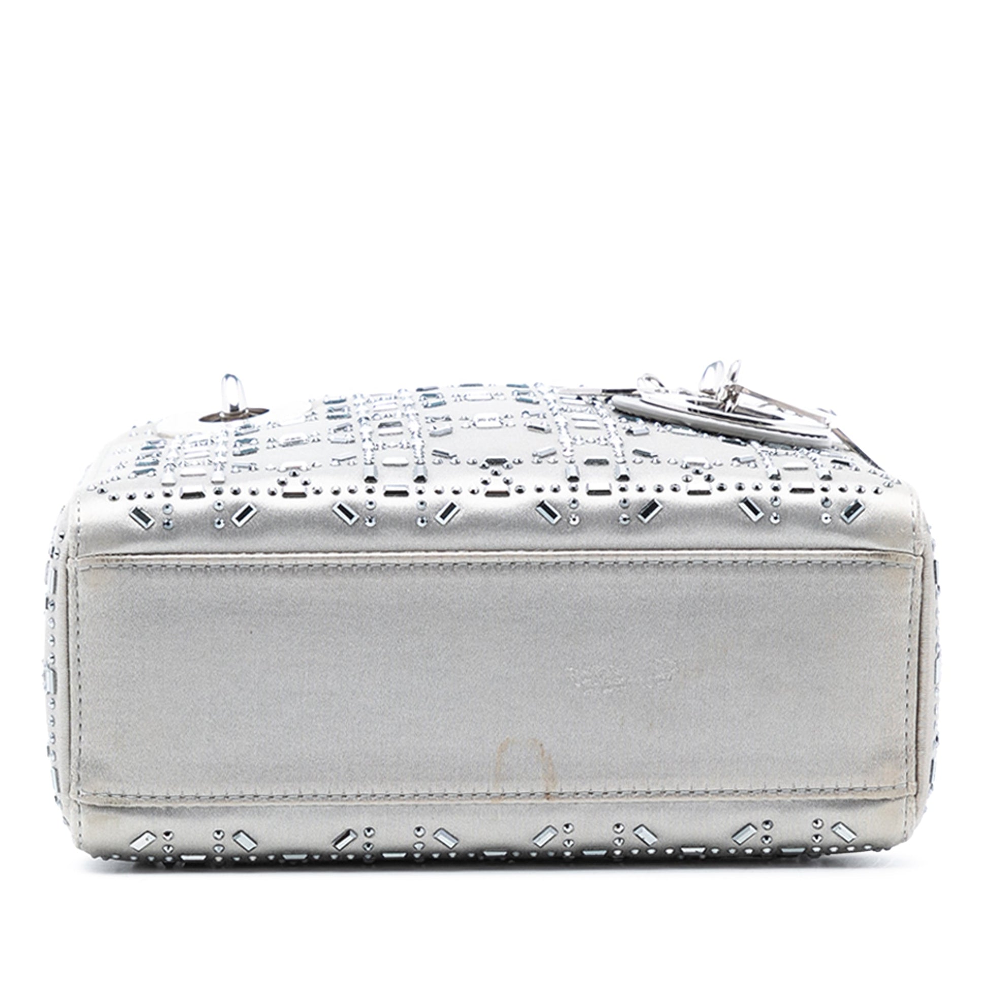 Dior Mini Satin Cannage Strass Crystal Embellished Lady Dior