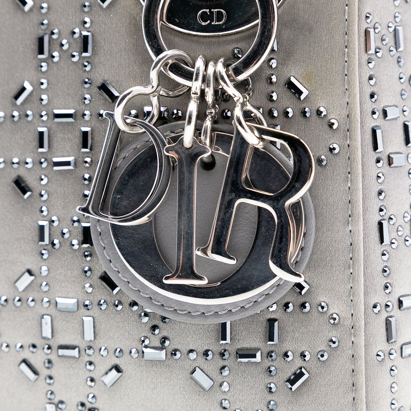 Dior Mini Satin Cannage Strass Crystal Embellished Lady Dior