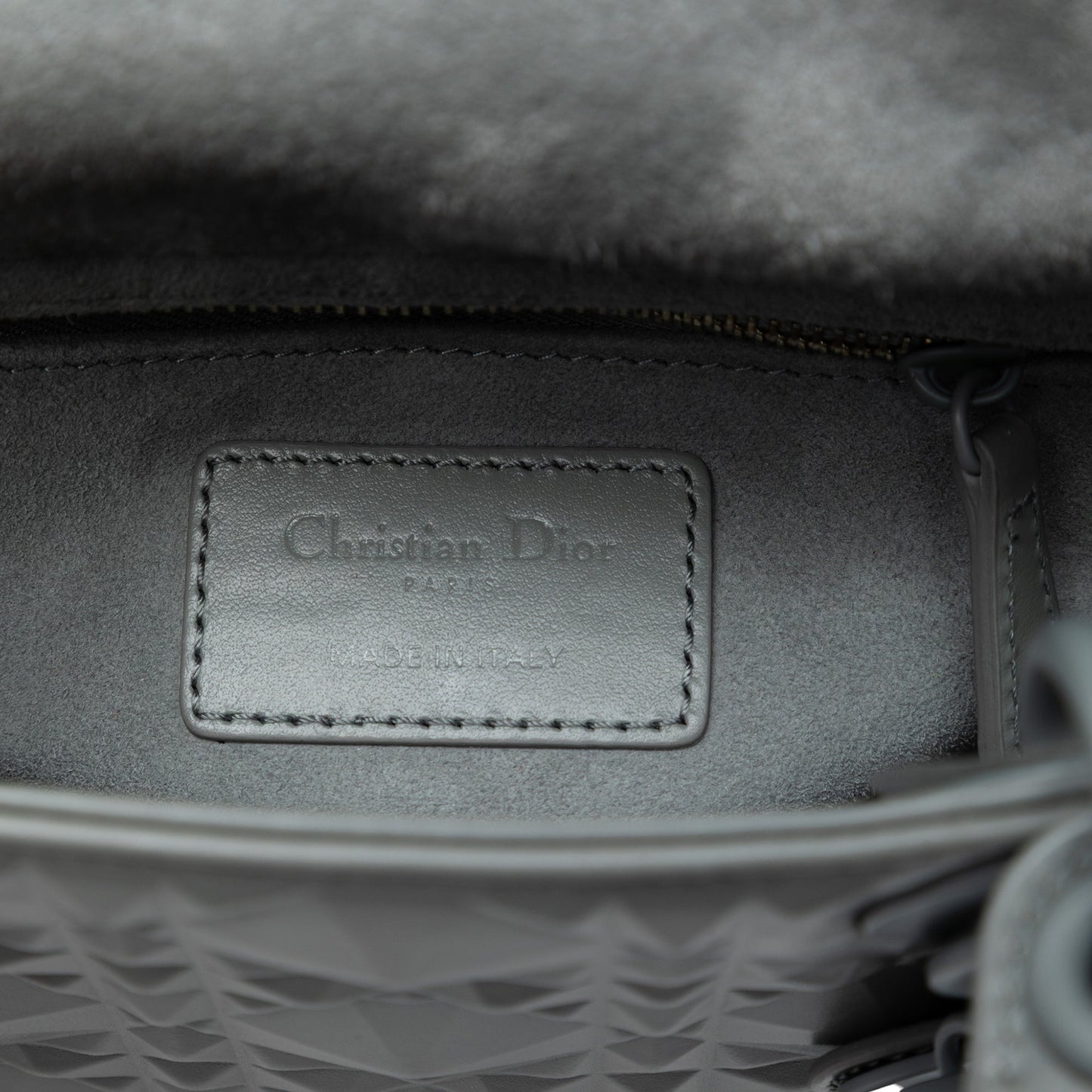 Dior Mini Ultra Matte Calfskin Diamond Cannage Lady Dior
