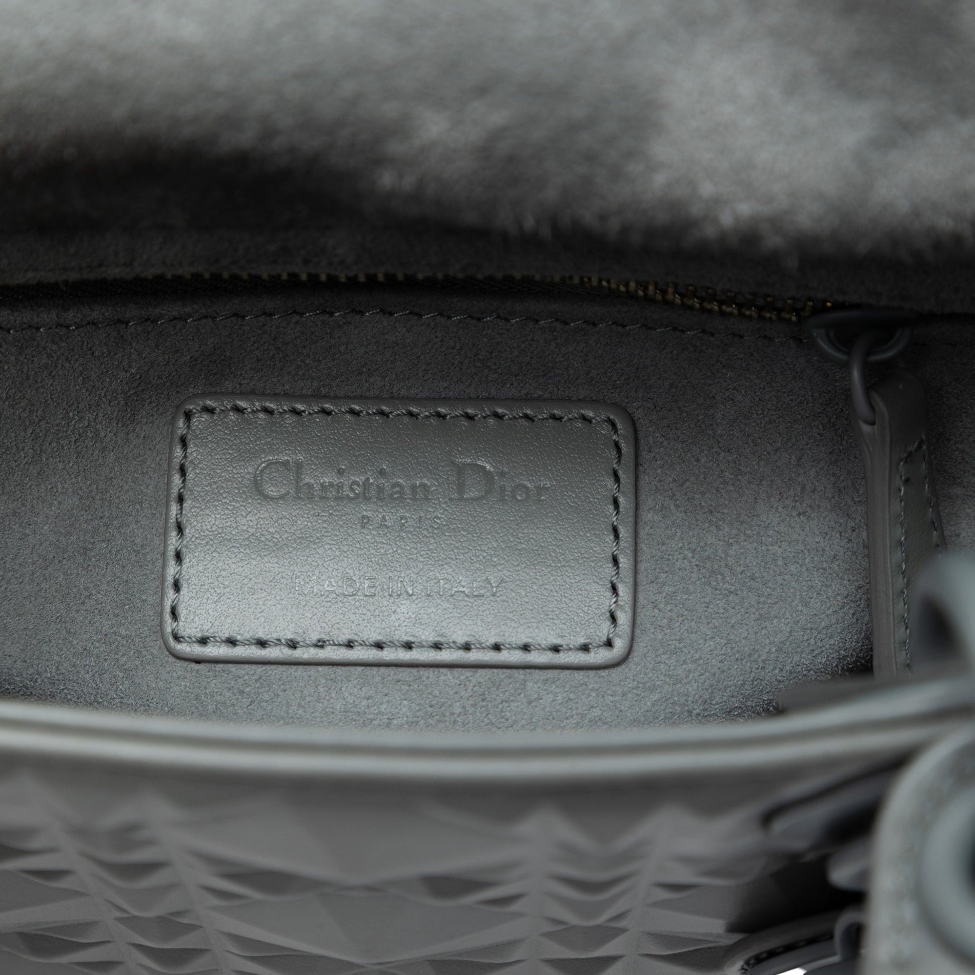 Dior Mini Ultra Matte Calfskin Diamond Cannage Lady Dior