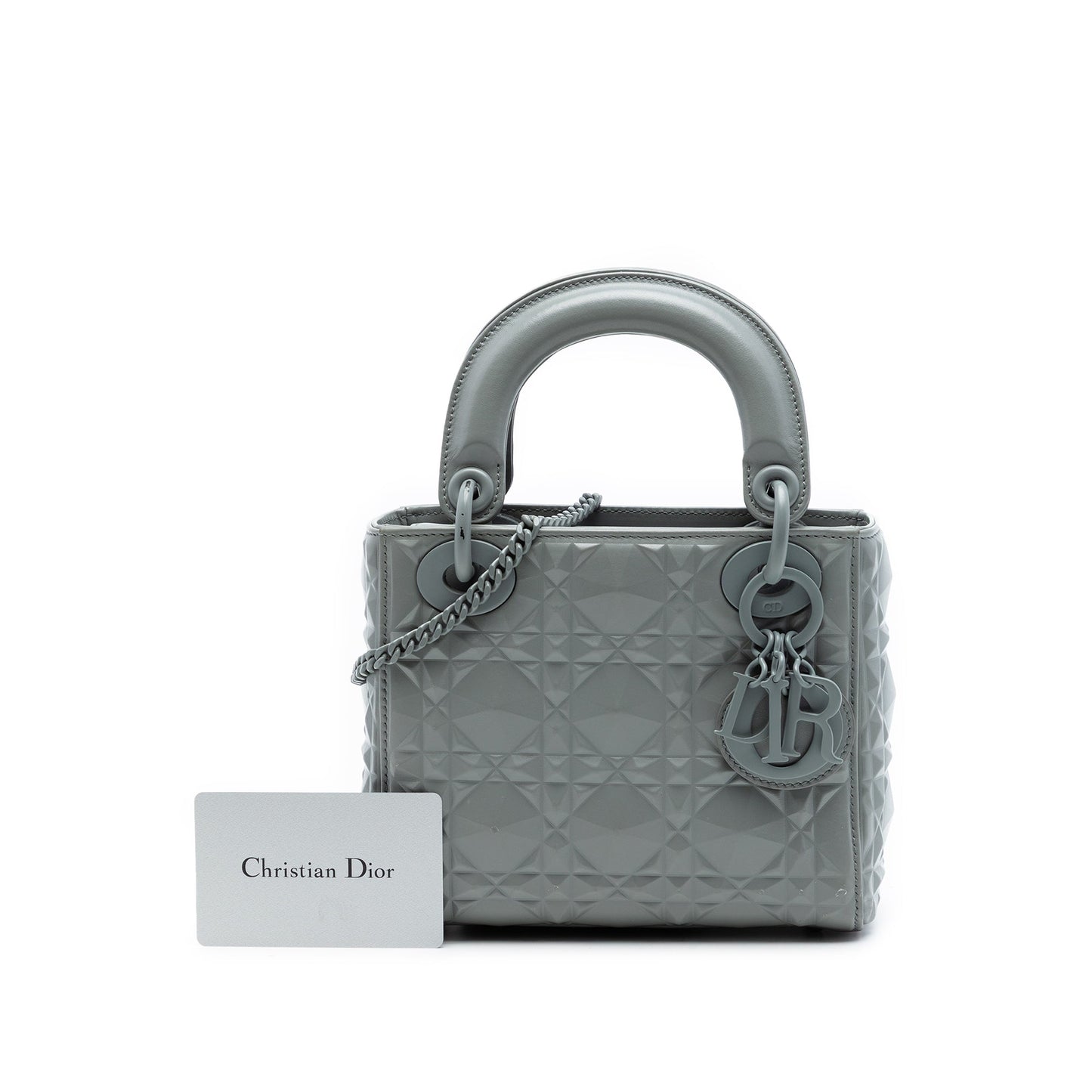 Dior Mini Ultra Matte Calfskin Diamond Cannage Lady Dior