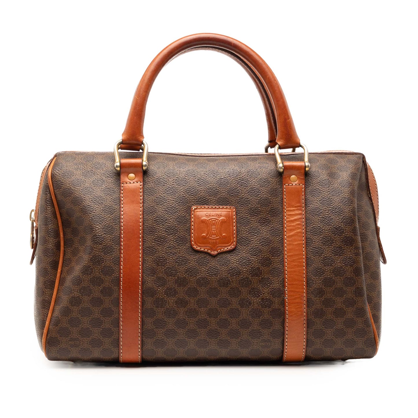 Celine Macadam Coated Canvas Boston Bag