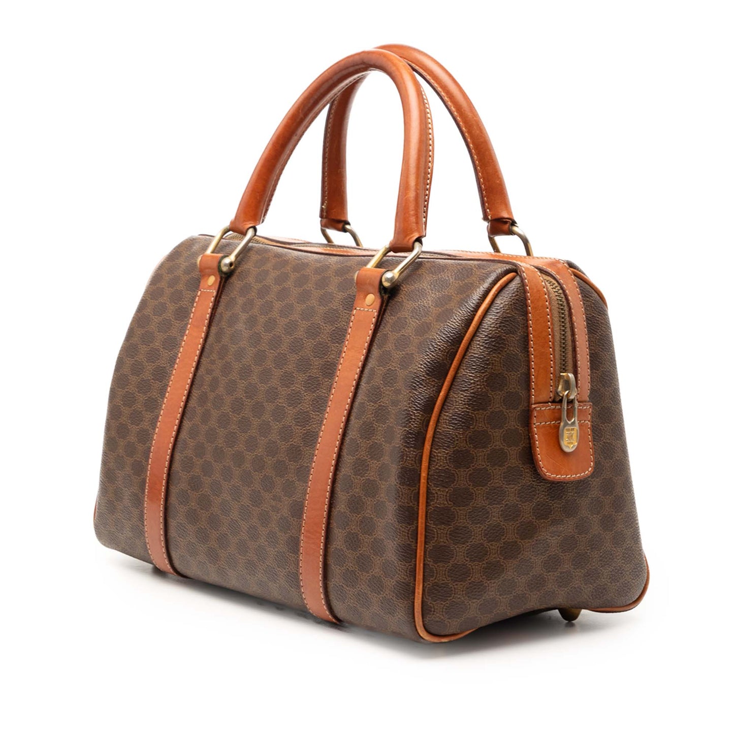Celine Macadam Coated Canvas Boston Bag