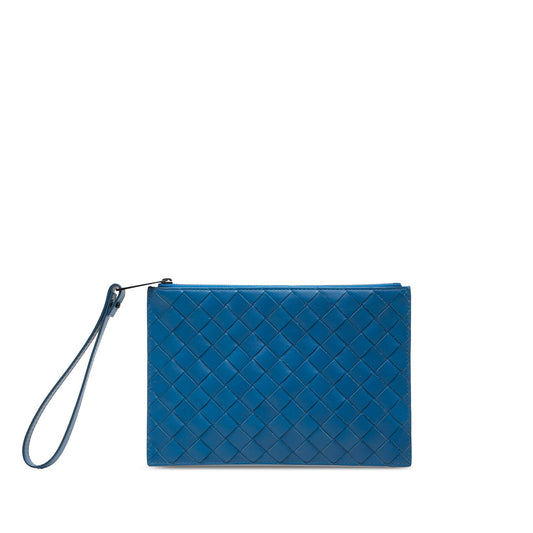 Bottega Veneta Nappa Intrecciato Flat Wristlet Pouch