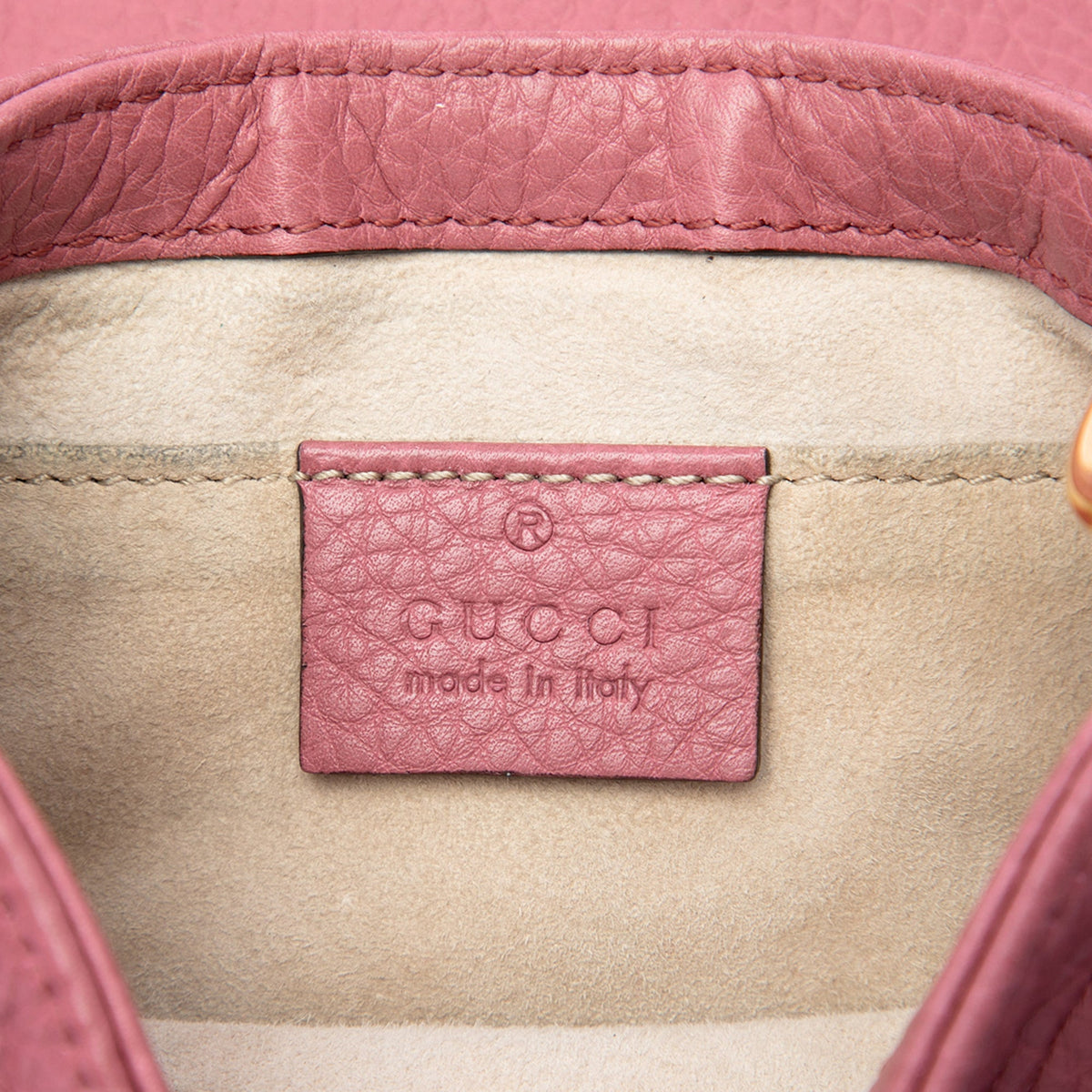 Gucci Small Calfskin 1973 Chain Crossbody — Pink