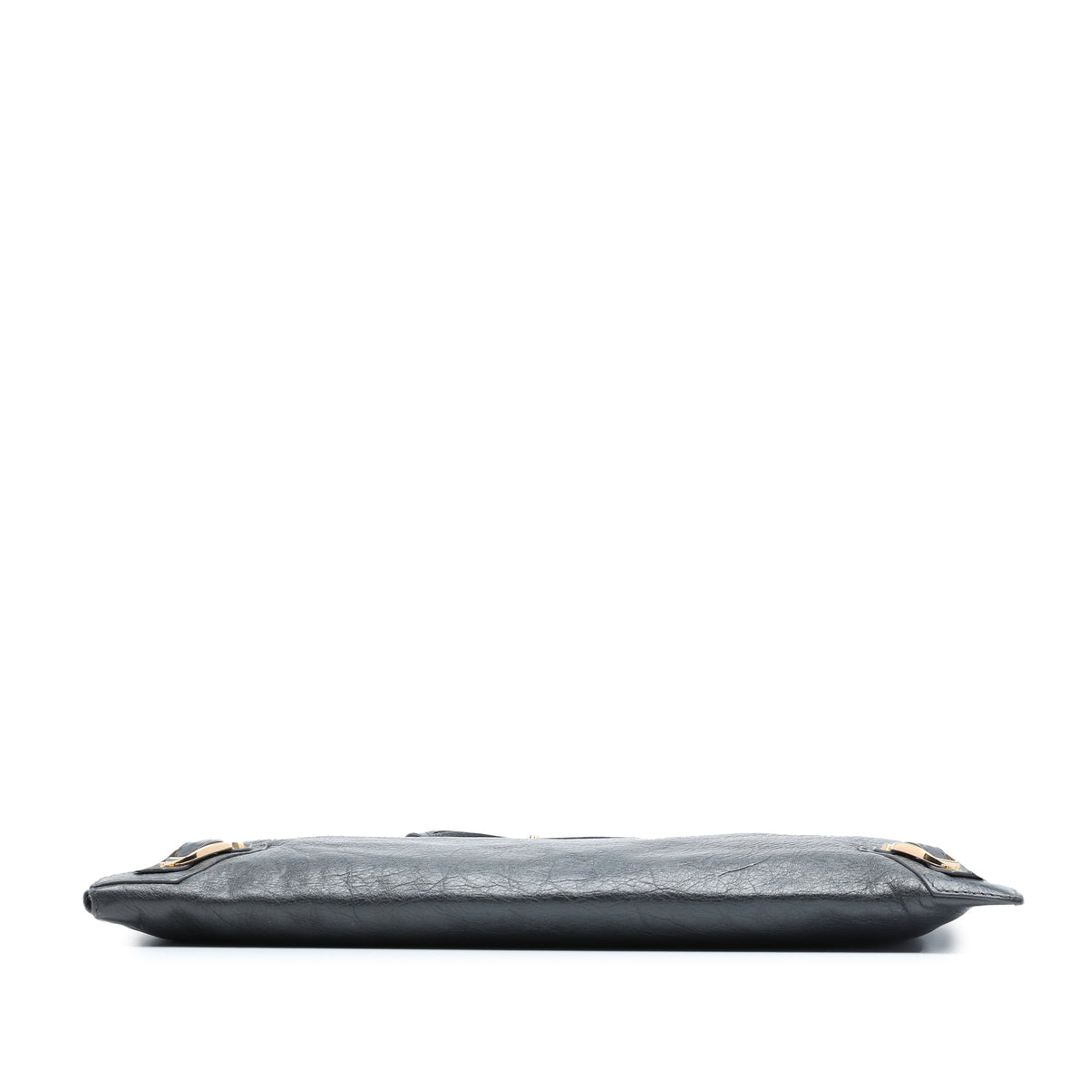 Balenciaga Lambskin Motocross Classic Zip Around Flat Clutch