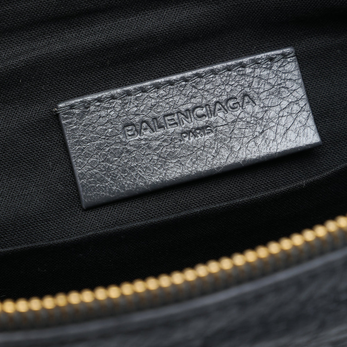 Balenciaga Lambskin Motocross Classic Zip Around Flat Clutch