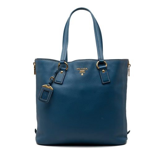 Vitello Daino Side Zip Shopper Tote