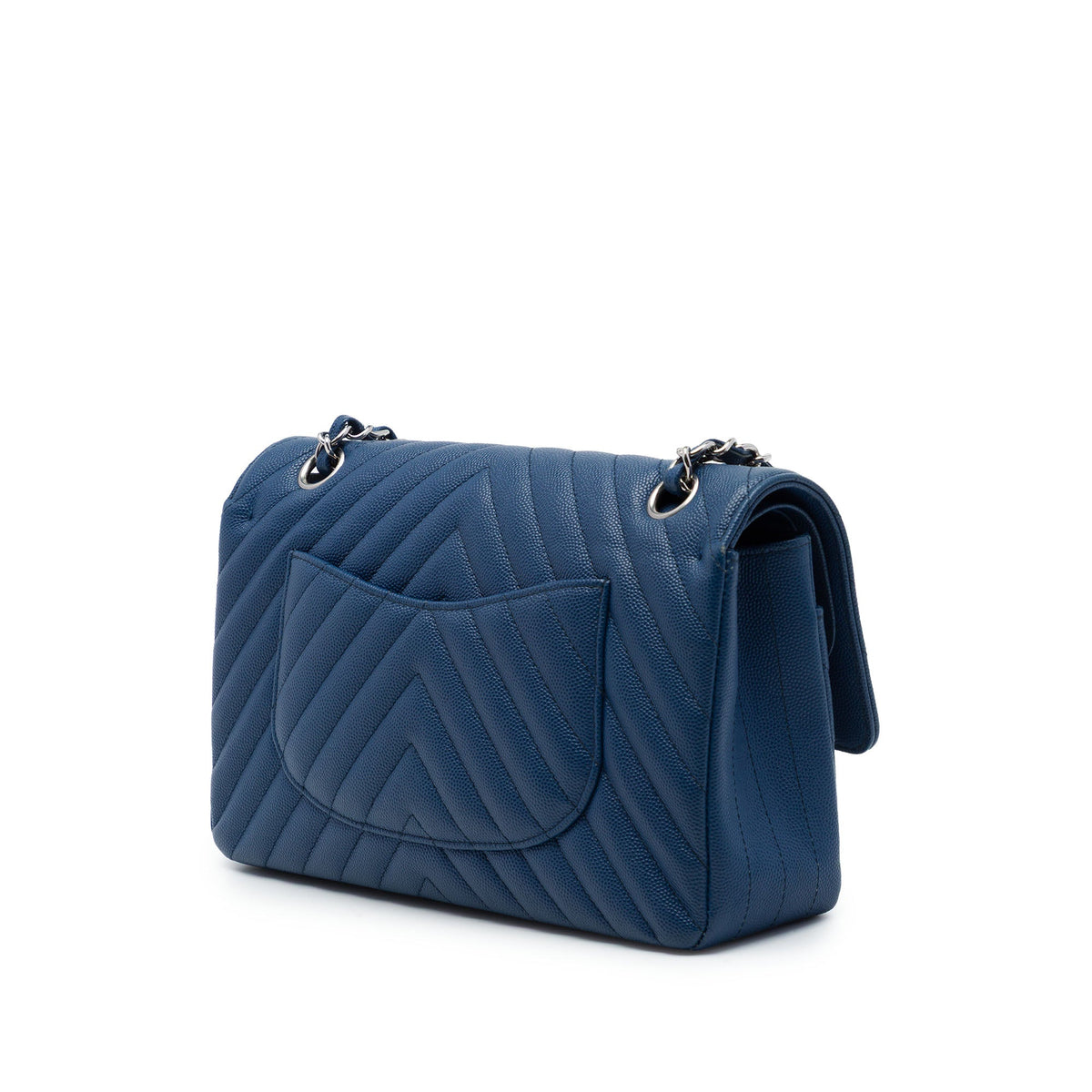 Chanel Medium Classic Chevron Caviar Double Flap