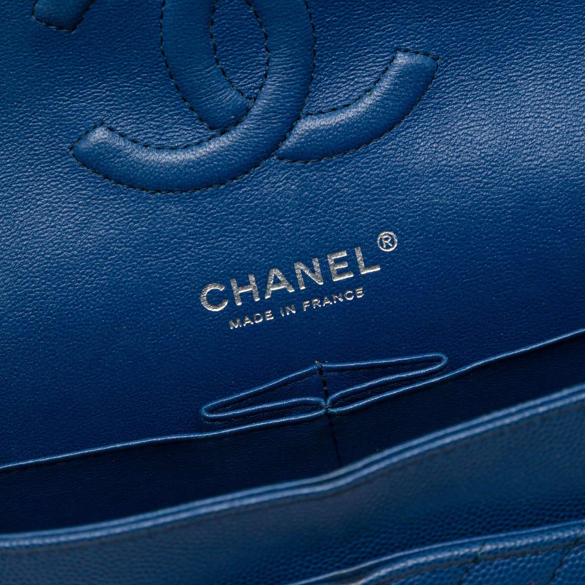 Chanel Medium Classic Chevron Caviar Double Flap