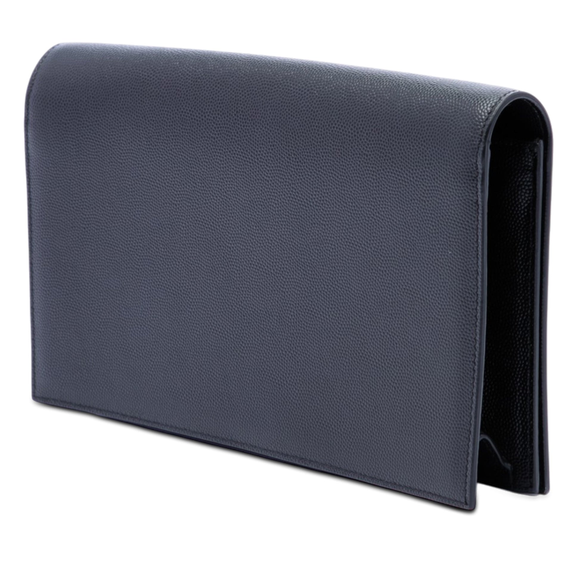Saint Laurent Grain de Poudre Monogram Monochrome Kate Clutch