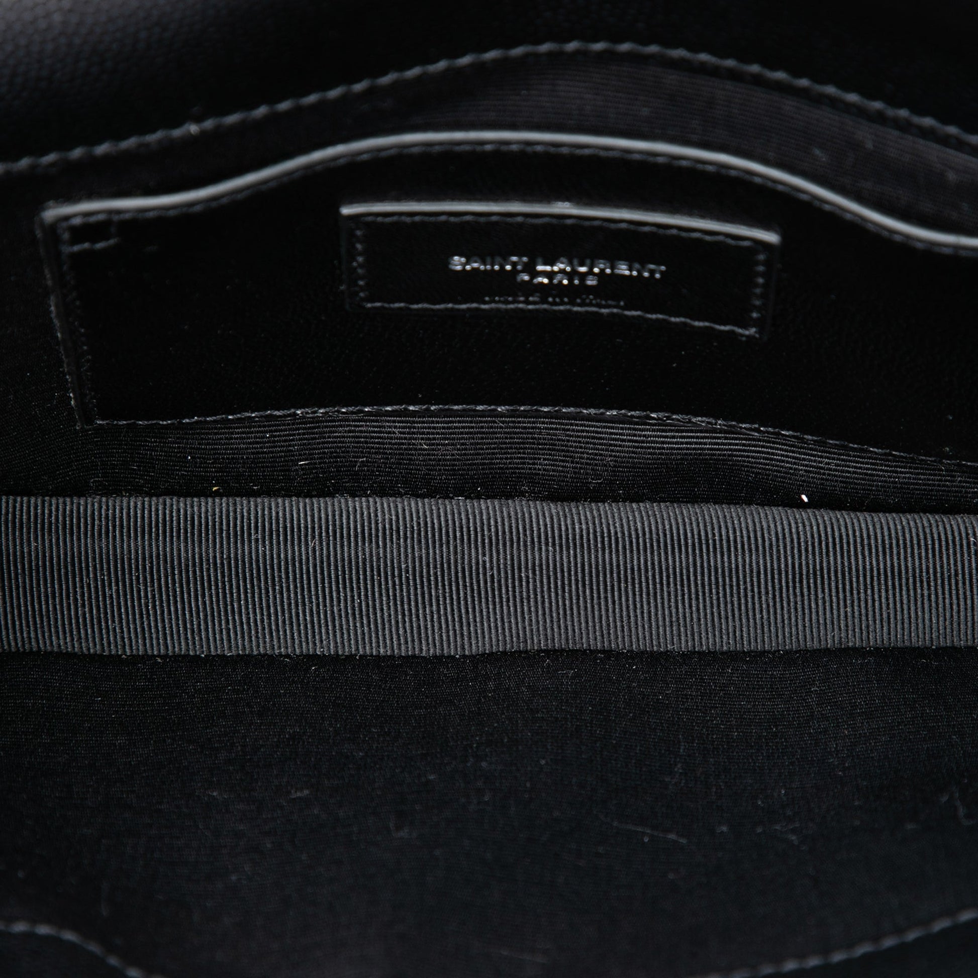 Saint Laurent Grain de Poudre Monogram Monochrome Kate Clutch