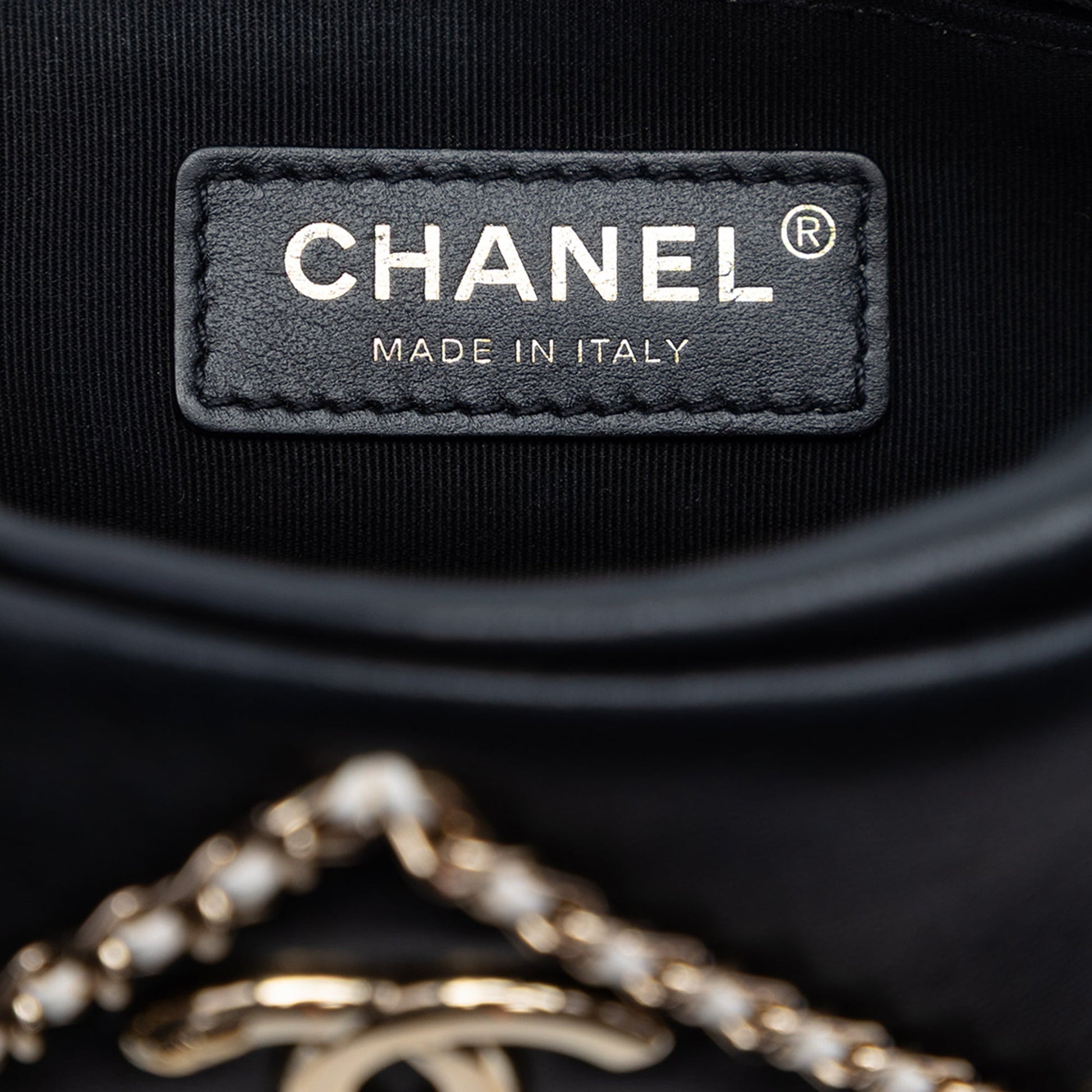 CC Lambskin Chain Embellished Camera Bag