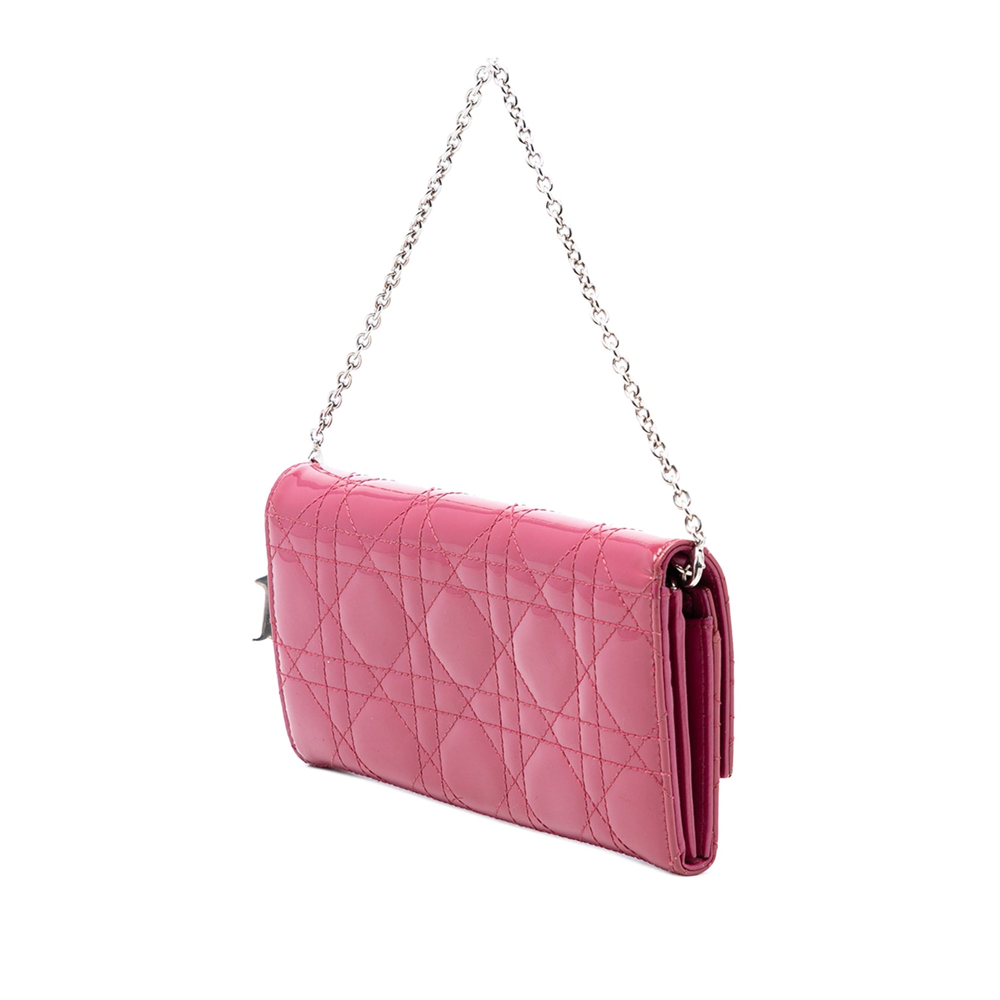 Patent Cannage Lady Dior Wallet On Chain
