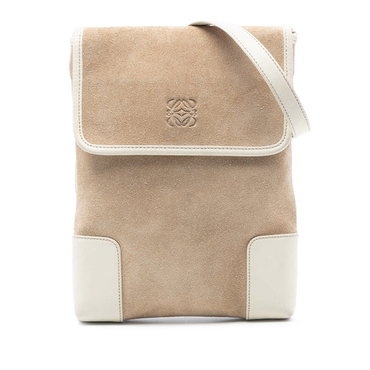 LOEWE Suede Anagram Crossbody