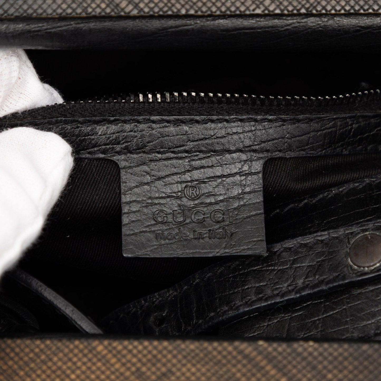 GG Canvas Wood Frame Handbag
