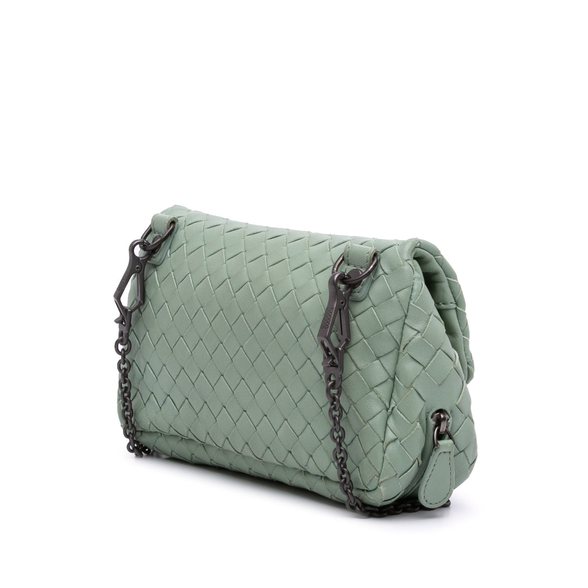 Bottega Veneta Mini Nappa Intrecciato Expandable Chain Flap Crossbody