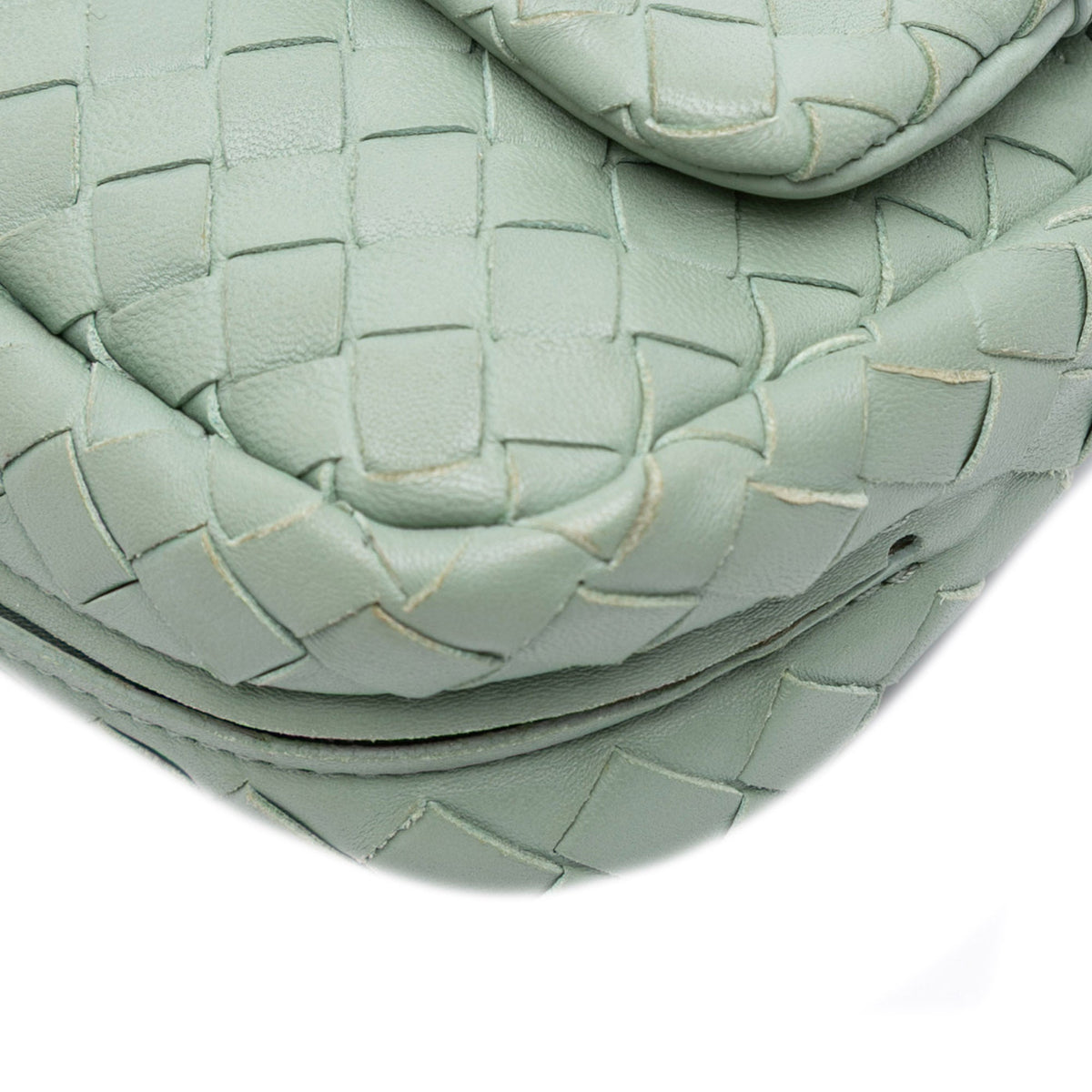 Bottega Veneta Mini Nappa Intrecciato Expandable Chain Flap Crossbody