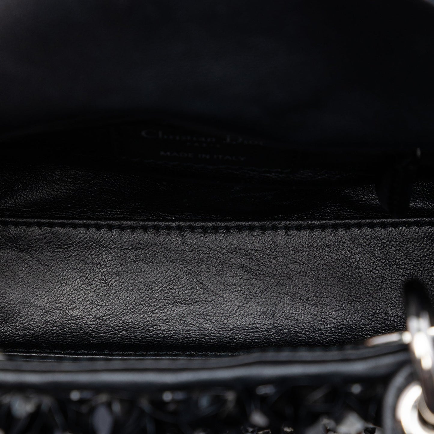 Dior Mini Canvas Bead and Sequin Embellished Lady Dior