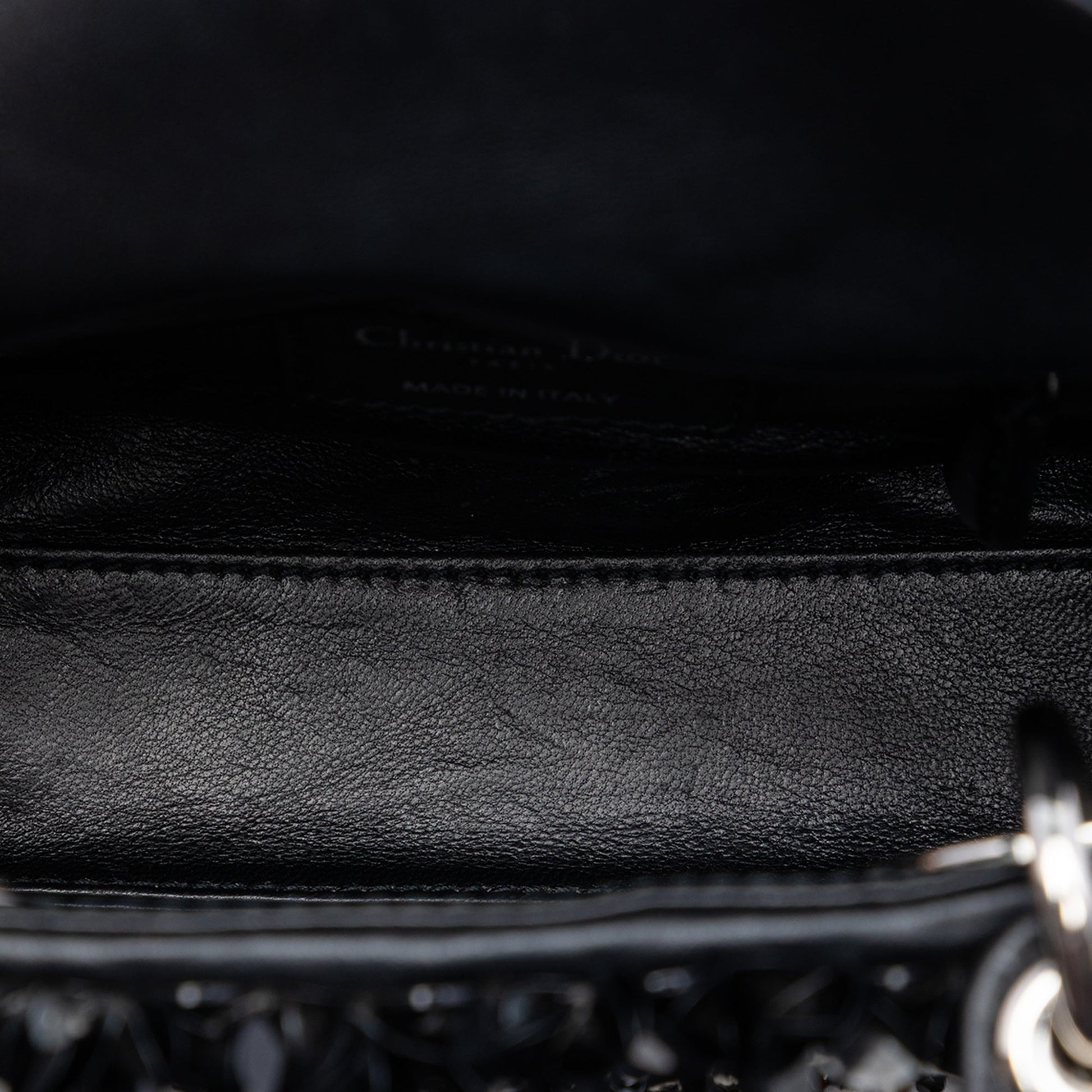 Dior Mini Canvas Bead and Sequin Embellished Lady Dior