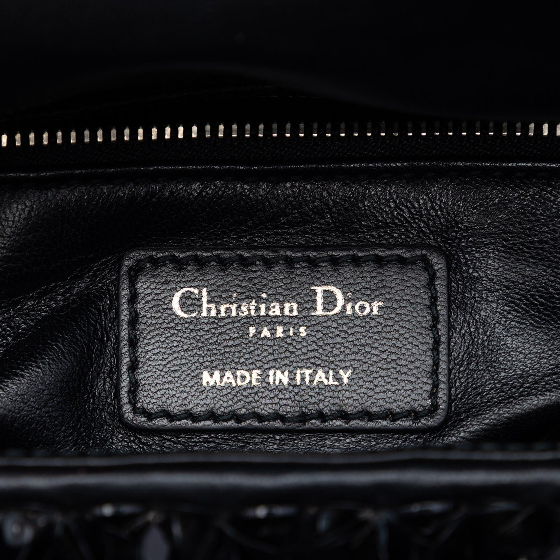 Dior Mini Canvas Bead and Sequin Embellished Lady Dior