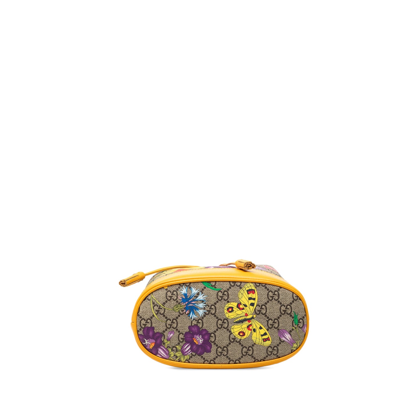 Gucci Small GG Supreme Flora Ophidia Bucket Bag