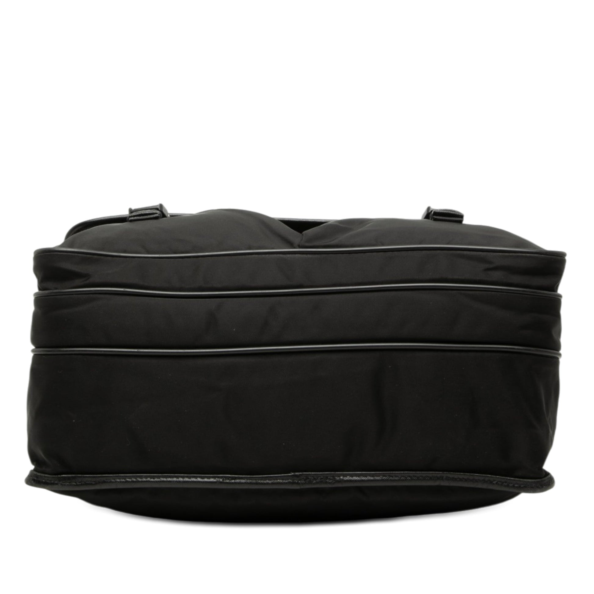 Prada Tessuto Double Buckle Messenger Bag