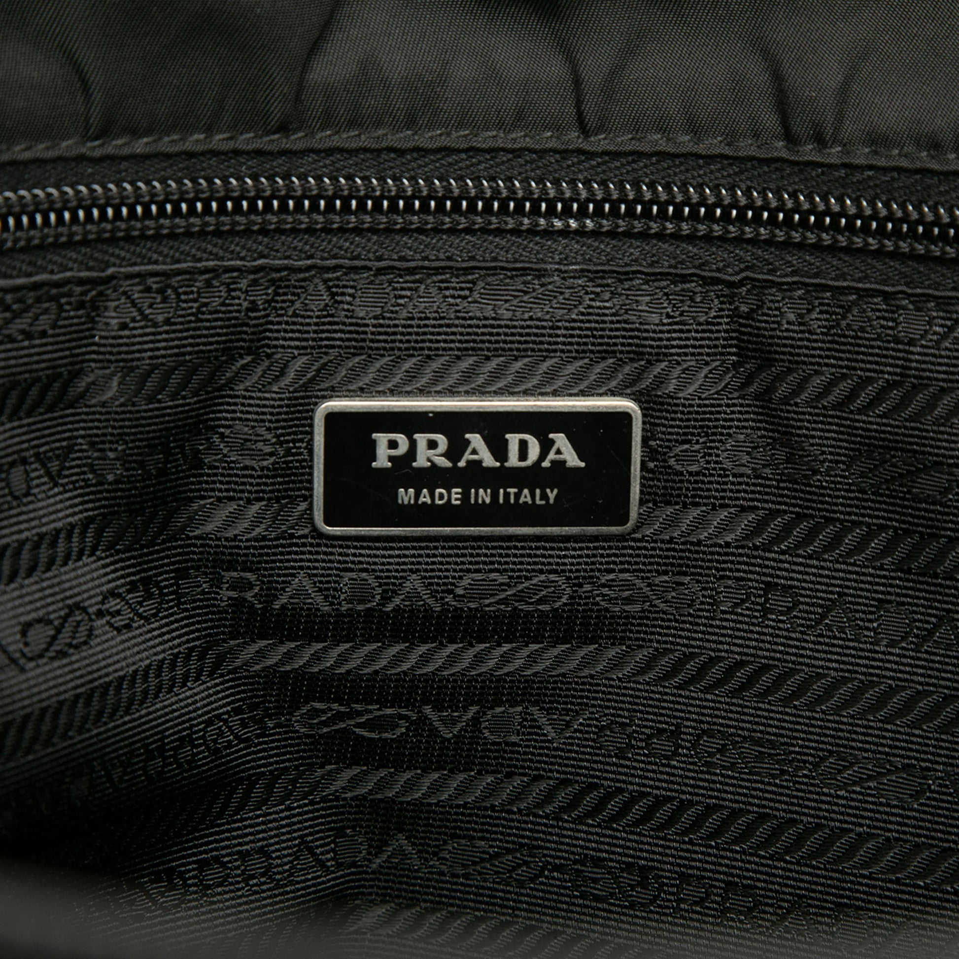 Prada Tessuto Double Buckle Messenger Bag