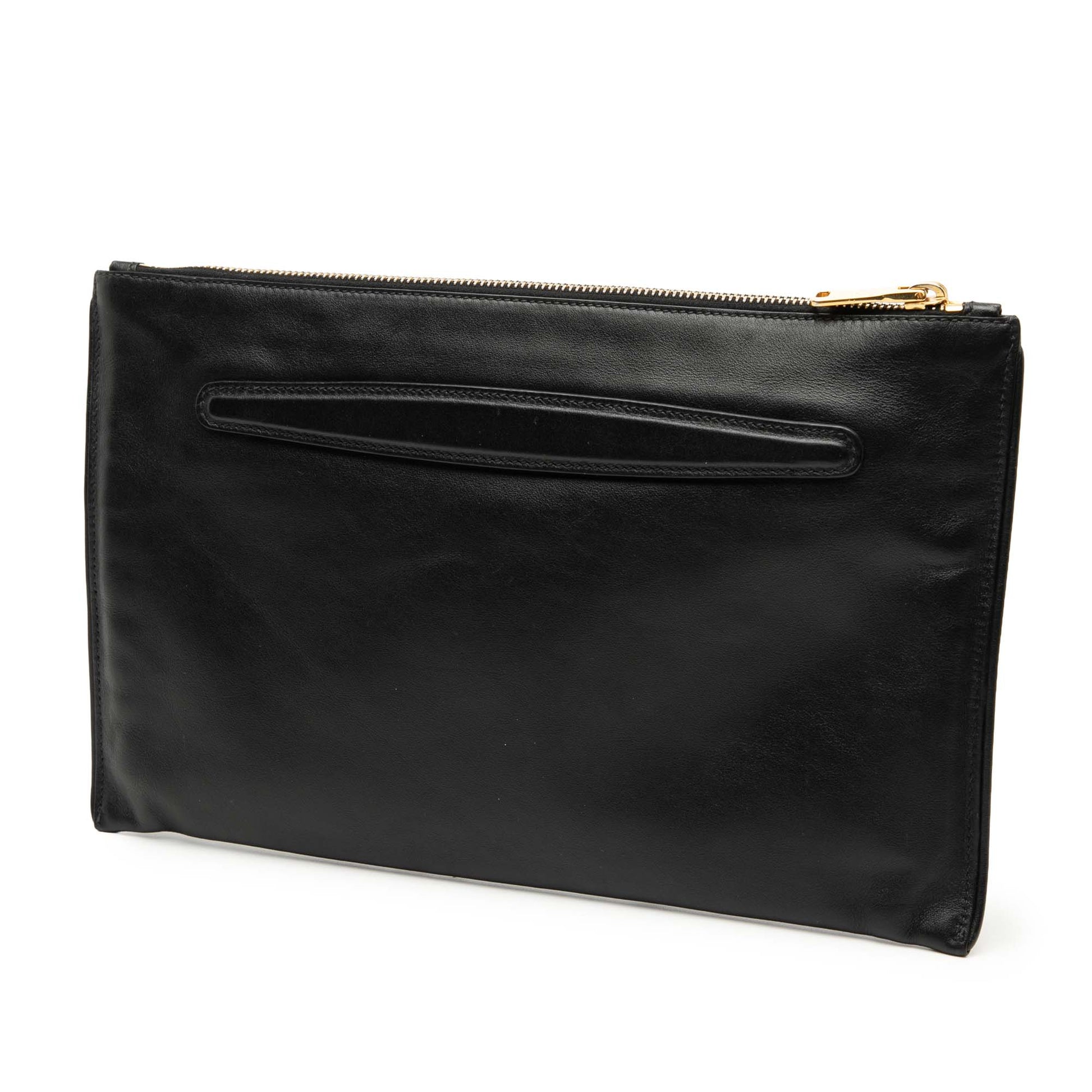 Miu Miu Studded Leather Zip Clutch