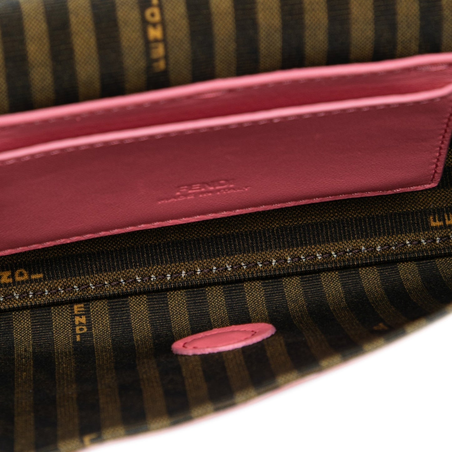 Fendi Satin Phone Pouch Baguette Satchel