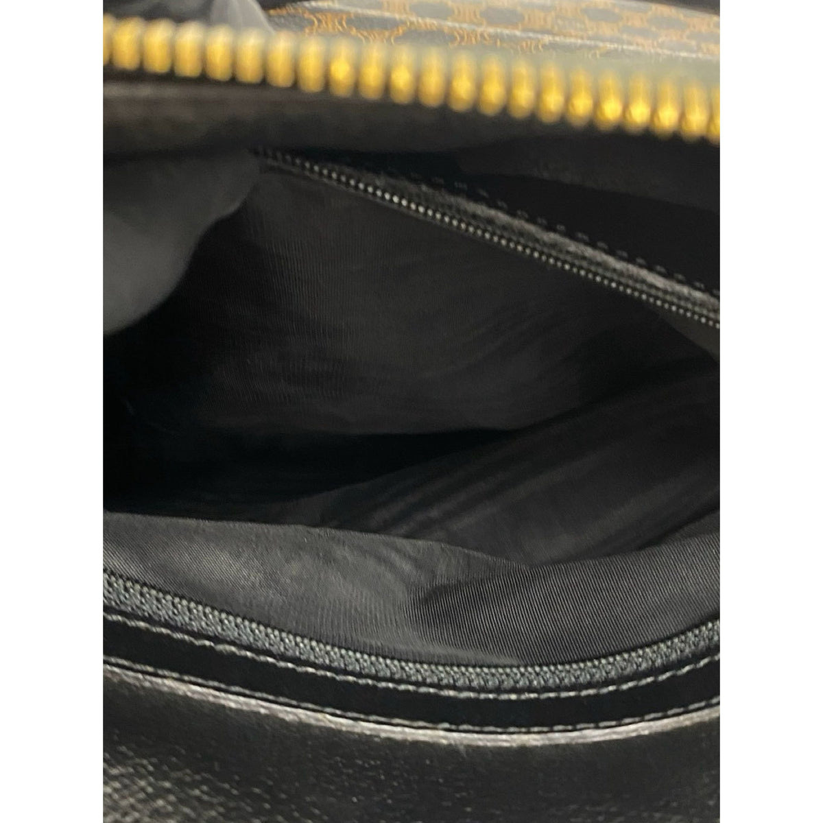 Celine Macadam Coated Canvas Blason Handbag — Brown