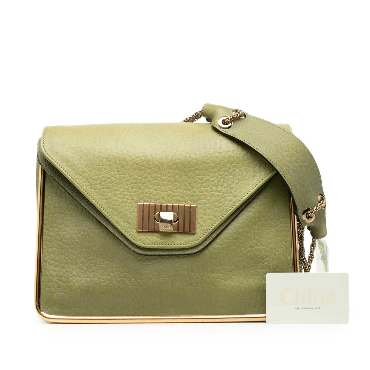 Chloé Medium Pebbled Leather Sally Shoulder Bag