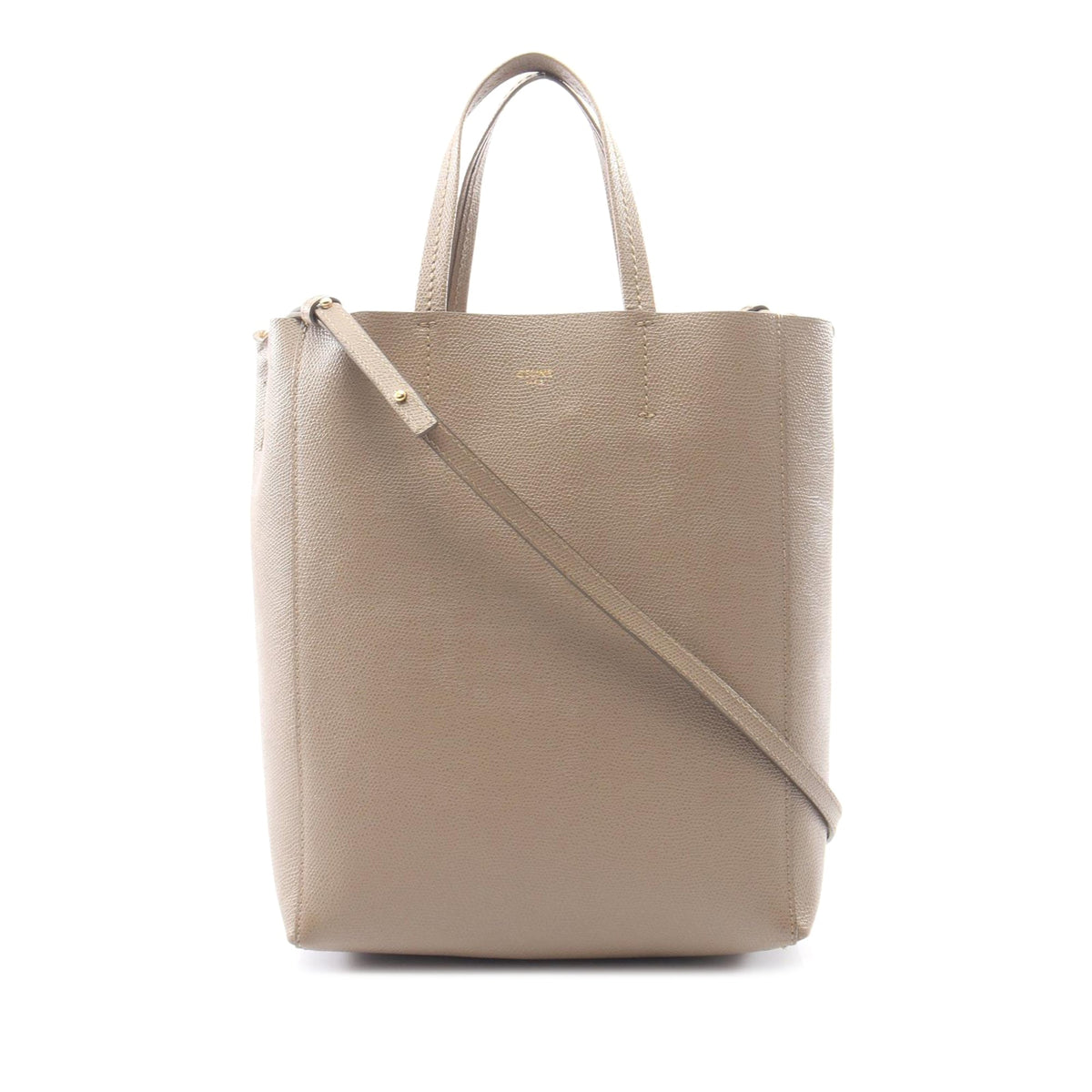Celine Small Grained Calfskin Vertical Cabas Satchel
