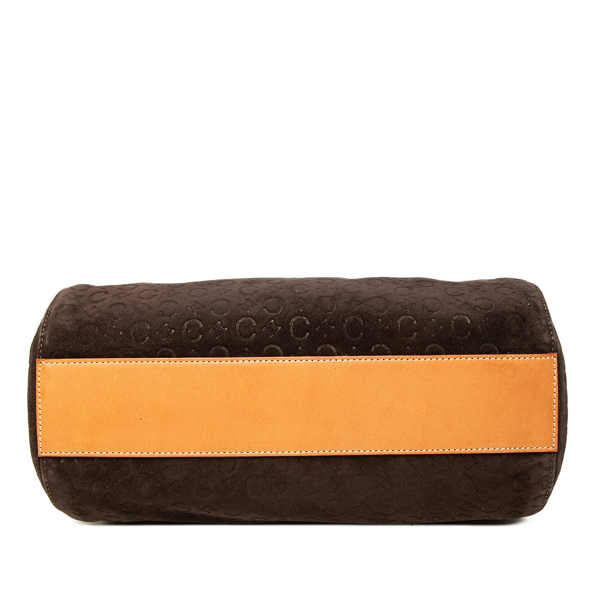 Celine C Macadam Suede Handbag — Brown