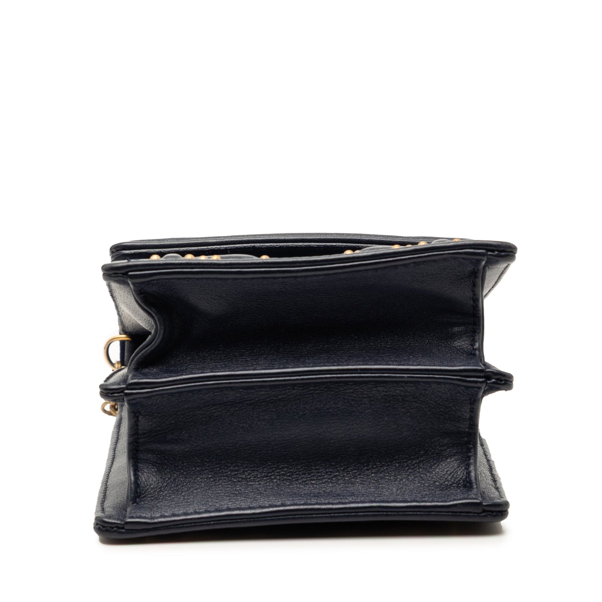 Dior Studded Lambskin Vertical Diorama Crossbody