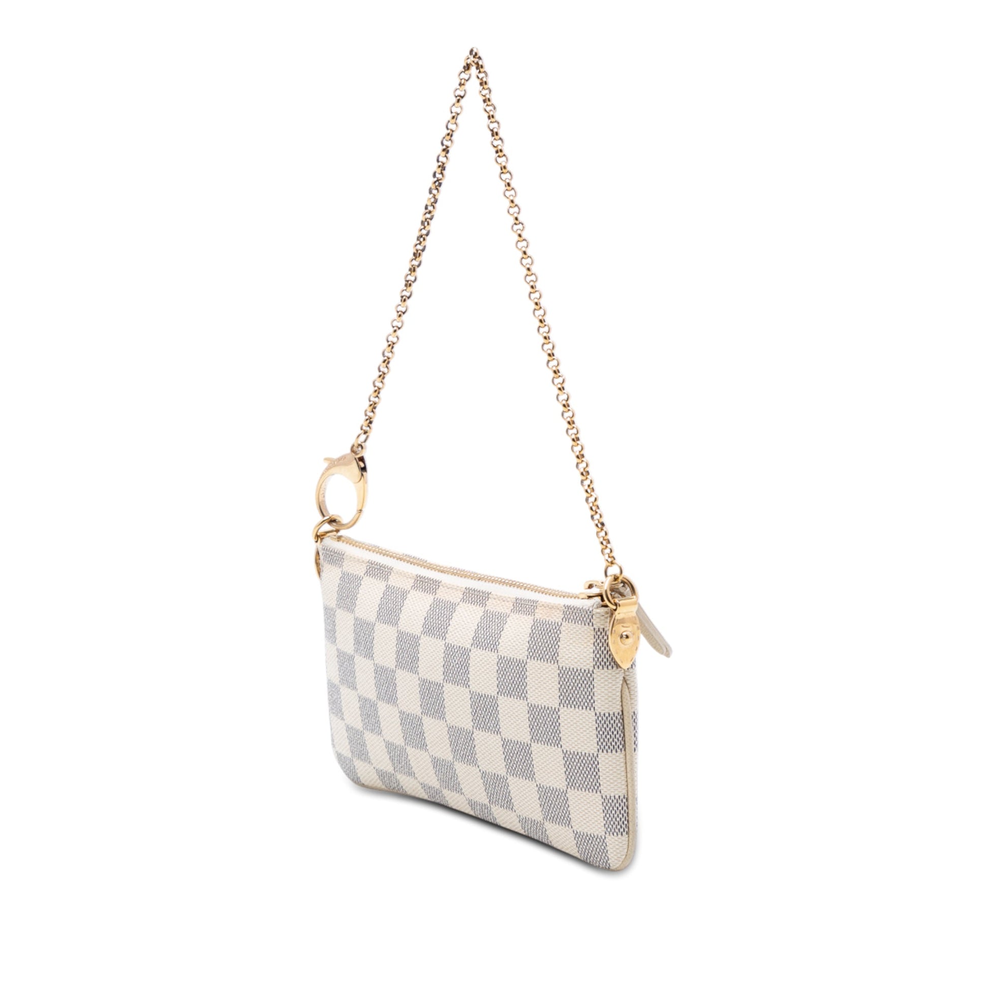 Louis Vuitton Damier Azur Trunks Labels Pochette Milla MM